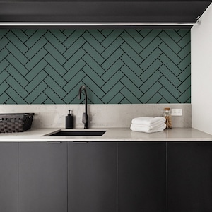 Dark Green Herringbone Subway Tile Backsplash Laundry Room Backsplash Ideas Green Peel And Stick Backsplash Herringbone Tile Backsplash