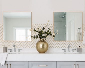 Bathroom Backsplash Behind Sink Backsplash Peel And Stick Tiles Ideas For Bathroom Backsplash Vanity Powder Room Gold Wall Decor Sticker