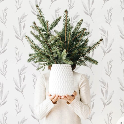 Sage Green Brush Strokes Wallpaper / Modern Watercolor Design | Etsy UK