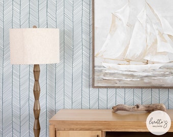 Windy Color Herringbone Wallpaper, Self Adhesive or Traditional