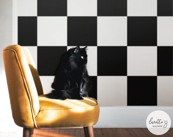 Pop Art Checkers Removable Wallpaper: Modern Design