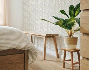 Mist Herringbone Wallpaper, Non Woven or Peel and Stick