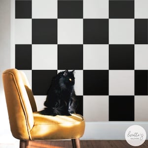 Pop Art Checkers Removable Wallpaper: Modern Design