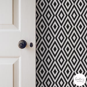 Peel And Stick Wallpaper Geometric Striped Removable Wallpaper Black & White Accent Wall Self Adhesive Wallpaper Bedroom Wallpaper Livettes
