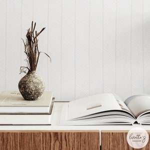 Herringbone Wallpaper Neutral Peel And Stick Wallpaper Simple Living Room Wall Decor Herringbone Wall Pattern Diagonal Striped Accent Wall