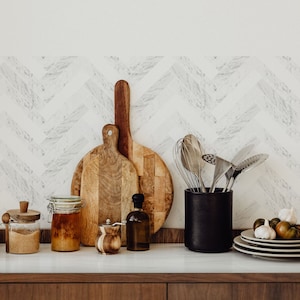 Peel And Stick Backsplash Marble Herringbone Tile For Kitchen Marble Backsplash Idea For Bathroom Marble Tile SplashBack Wall Panel No Vinyl