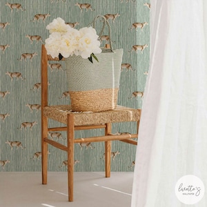 Peel And Stick Fabric Wallpaper Leopard Removable Wall Paper Green Temporary Accent Wallpaper Custom Printed Wall Panel By Livettes