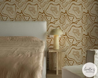 Neutral Achat Peel And Stick Wallpaper Abstraktes Steintapeten-Design für Schlafzimmer-Bett-Hintergrund-Akzentwand