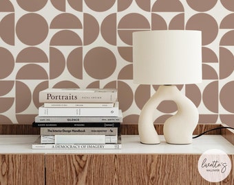 Neutral Geometric Removable Wallpaper available as self adhesive or non woven wallpaper