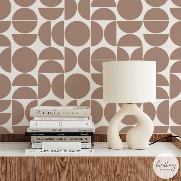 Neutral Geometric Removable Wallpaper available as self adhesive or non woven wallpaper