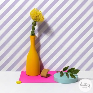 Lavender Diagonal Stripes Wallpaper From Danish Pastels Collection / Traditional or Removable Wallpaper