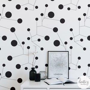Minimal Design Removable wallpaper / Abstract Mobile Wallpaper / Traditional or Self Adhesive Wallpaper