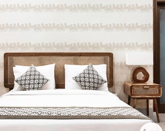 Neutral Horse Silhouette Wallpaper – Abstract Animal Print for Bedrooms