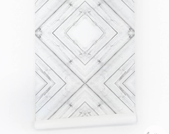 White wood planks removable wallpaper, washable and moisture resistant, self adhesive and traditional material