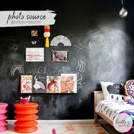 Chalkboard Removable Wallpaper Blackboard Self Adhesive Wallpaper Chalkboard Wall Decal