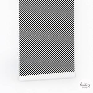Black And White Striped Wallpaper Simple Living Room Wall Decor Scandinavian Peel And Stick Wallpaper