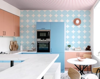 Candy Stripe Ceiling Wallpaper