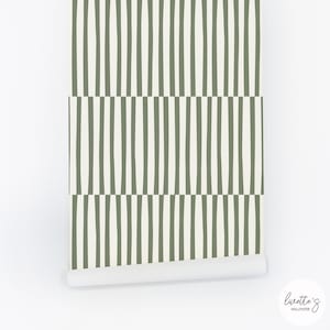 Peel And Stick Wallpaper Modern Wall Art Wallpaper Olive Green Minimalist Removable Laundry Room Wallpaper Temporary Wall Cover By Livettes