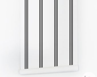 Minimal Stripes Removable Wallpaper / Self Adhesive or Traditional Wallpaper