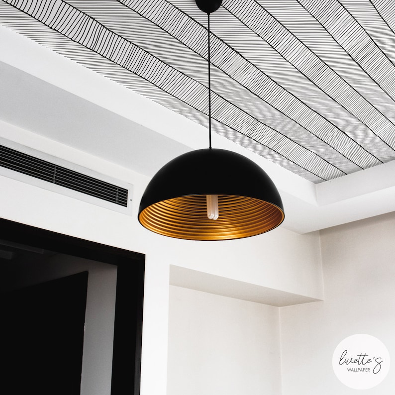 Black Herringbone Removable Wallpaper Geometric Self Adhesive Etsy Canada