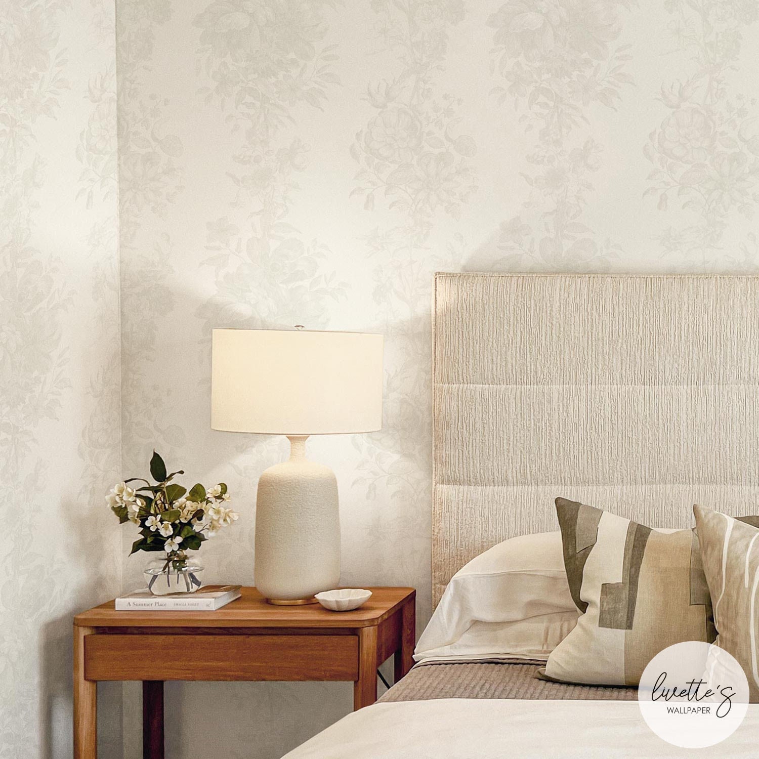 Mist Color Toile Pattern Wallpaper, Classic Victorian Style Wallpaper, French Chic Removable Peel and Stick & Traditional Wallpaper