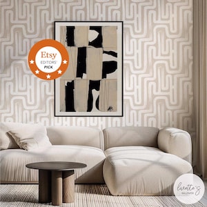 Carta da parati Metallic Pearl Paintbrush Maze