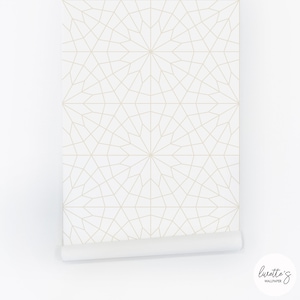 Geometric Pattern Wallpaper Beige Color Wallpaper Minimalistic Wallpaper Design Geometric Peel And Stick Wallpaper Scandinavian Wall Art
