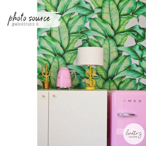 Botanical Leaves Wallpaper Peel And Stick Green Wallpaper For Walls Nature Bedroom Wallpaper Temporary Custom Made Wall Paper Tropical