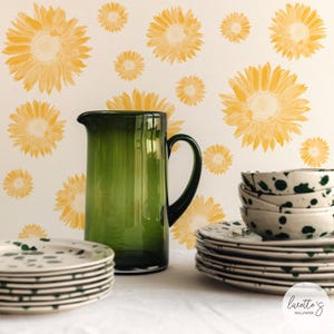 Sunflower Wallpaper Yellow Wallpaper Floral Wallpaper Wallpaper In Bedroom Floral Design Wallpaper Flower Print Wall Art Yellow Accent Wall
