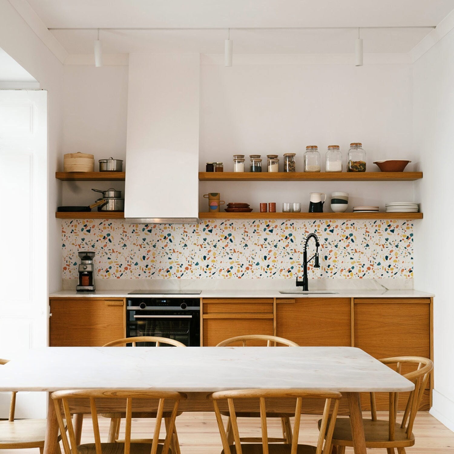 Peel and Stick Kitchen Backsplash Terrazzo Kitchen Backsplash Ideas for ...