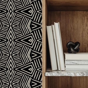 Tribal Wallpaper Aztec Peel And Stick Wallpaper Black Removable Tribal Print Wallpaper