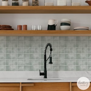 Green Stick On Backsplash Tiles Peel And Stick Kitchen Backsplash Modern Farmhouse Kitchen Backsplash Watercolor Peel And Stick Backsplash