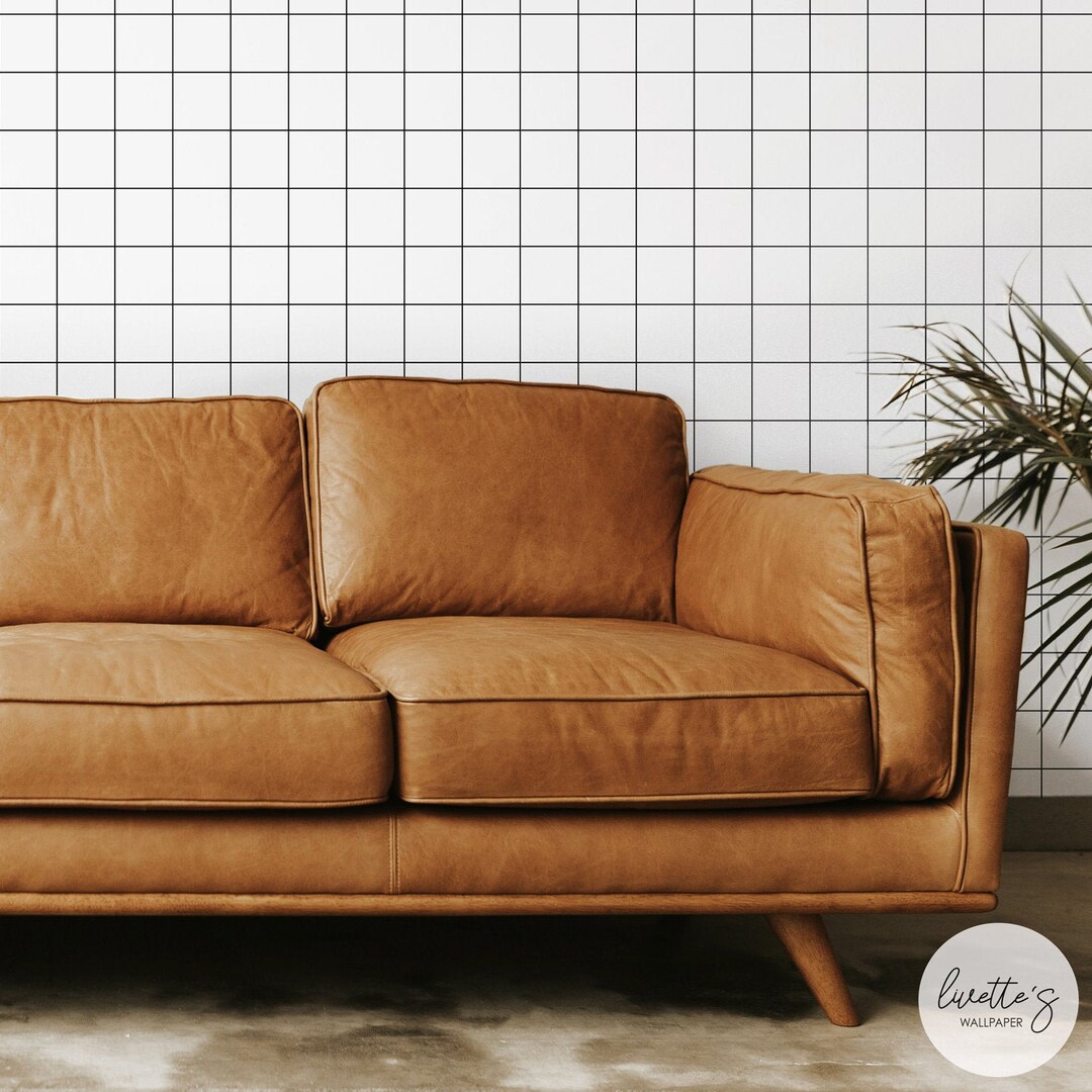 Checkers Pattern Wallpaper, Office, Bathroom Washable, Removeable and