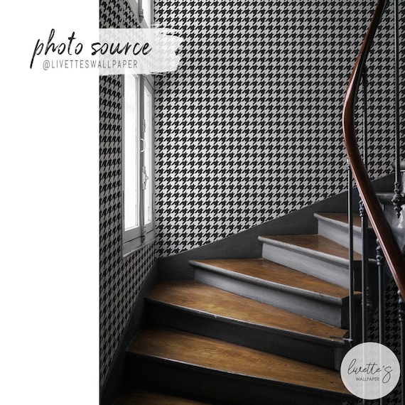 Hounds Tooth Wallpaper Classic Houndstooth Removable Peel - Etsy