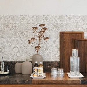 Backsplash Kitchen Tiles Ideas For Bathroom Self Adhesive Backsplash Kitchen Decal Neutral Vintage Tiles Design Peel And Stick Wall Panel