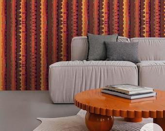 70s Retro Grasscloth Wallpaper