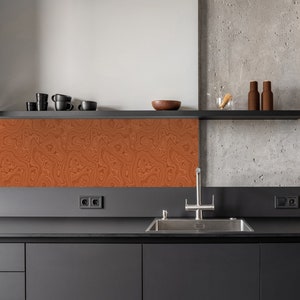 Copper Malachite Peel and Stick Backsplash, Eclectic Kitchen Decor