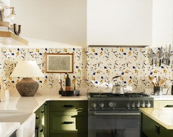 Wildflower Peel and Stick Backsplash - Farmhouse Kitchen Decor