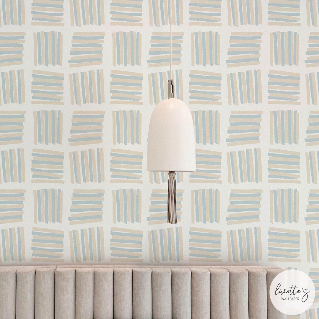 Peel and Stick Wallpaper Shell Wallpaper Coastal Removable Striped