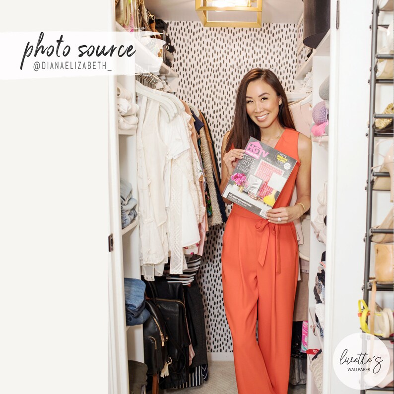 Black Spot Peel and Stick Wallpaper Eclectic Decor Etsy