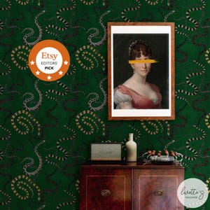 Dark Green Wallpaper Snake Design Animal Prints Wallpaper Decor Ideas For Bedroom Green Patterned Wallpaper Vintage Green Wallpaper