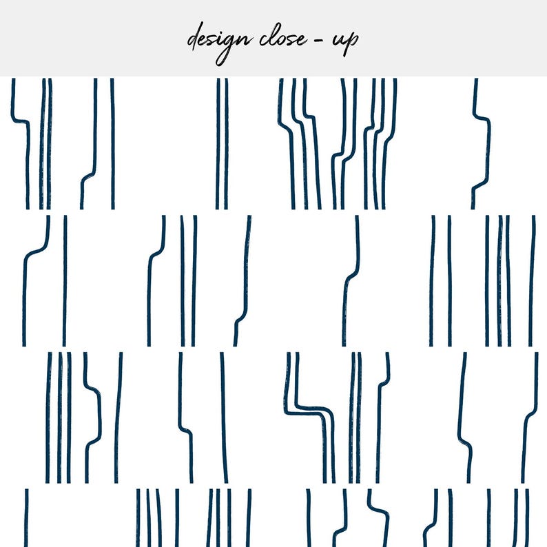 Stick Line Set Blue Hand Drawn Lines Peel and Stick Backsplash Panels: Water-resistant ...