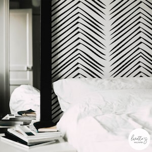 Black And White Wallpaper For Walls Chevron Wallpaper Peel And Stick On Wallpaper Temporary Wallpaper Decor Ideas For Bedroom Removable Wall