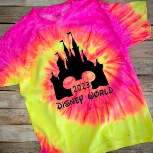 Tiedye Disney Shirt, Disney Castle tshirt, Graphic tee, Disney Animal shirt Disney Group shirts, Family Vacation tee, Tie Dye Castle T-shirt