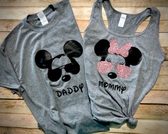 Disney Family Shirts - Mickey Sunglasses Shirts, Mickey Aviator shirt, Matching Disney Family Shirts, Disney Shirts, Disney Glitter shirts