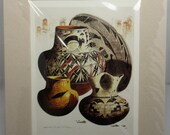 Michael McCullough Art Print Pottery, Mimbres Bowl, Hopi Wedding Vase Acoma Zia