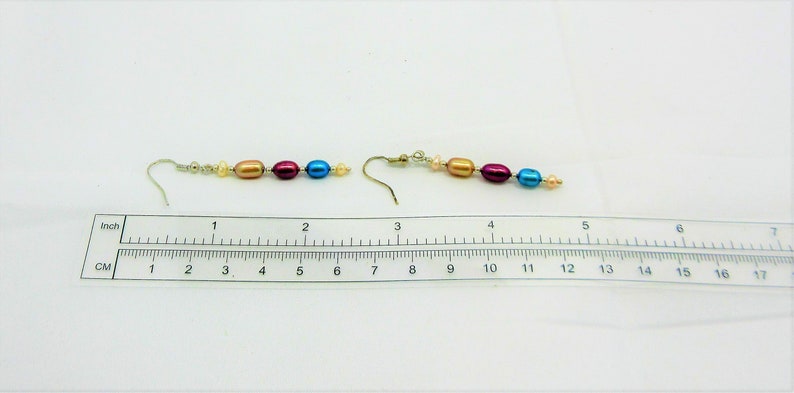 Feminine Wisdom Multicolored Pearl Necklace Earring Set Freshwater Pearls Native American Made #N7 Sterling Silver June Birthstone