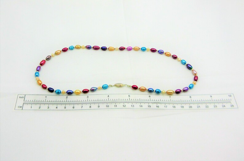 Feminine Wisdom Multicolored Pearl Necklace Earring Set Freshwater Pearls Native American Made #N7 Sterling Silver June Birthstone