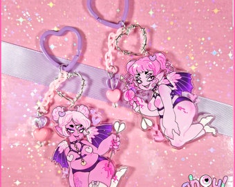 Love Demons - 4 inch sleutelhanger - Valentijnsdag, lichaamspositief, kawaii, esthetisch