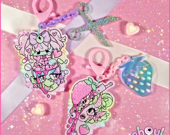 Head Explosion - 4 inch sleutelhanger - zombie, aardbei, pastel, kawaii, esthetisch